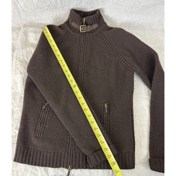 Ralph Lauren Lamb's Wool Long Sleeve Brown Turtleneck Sweater Size S - Picture 8 of 9